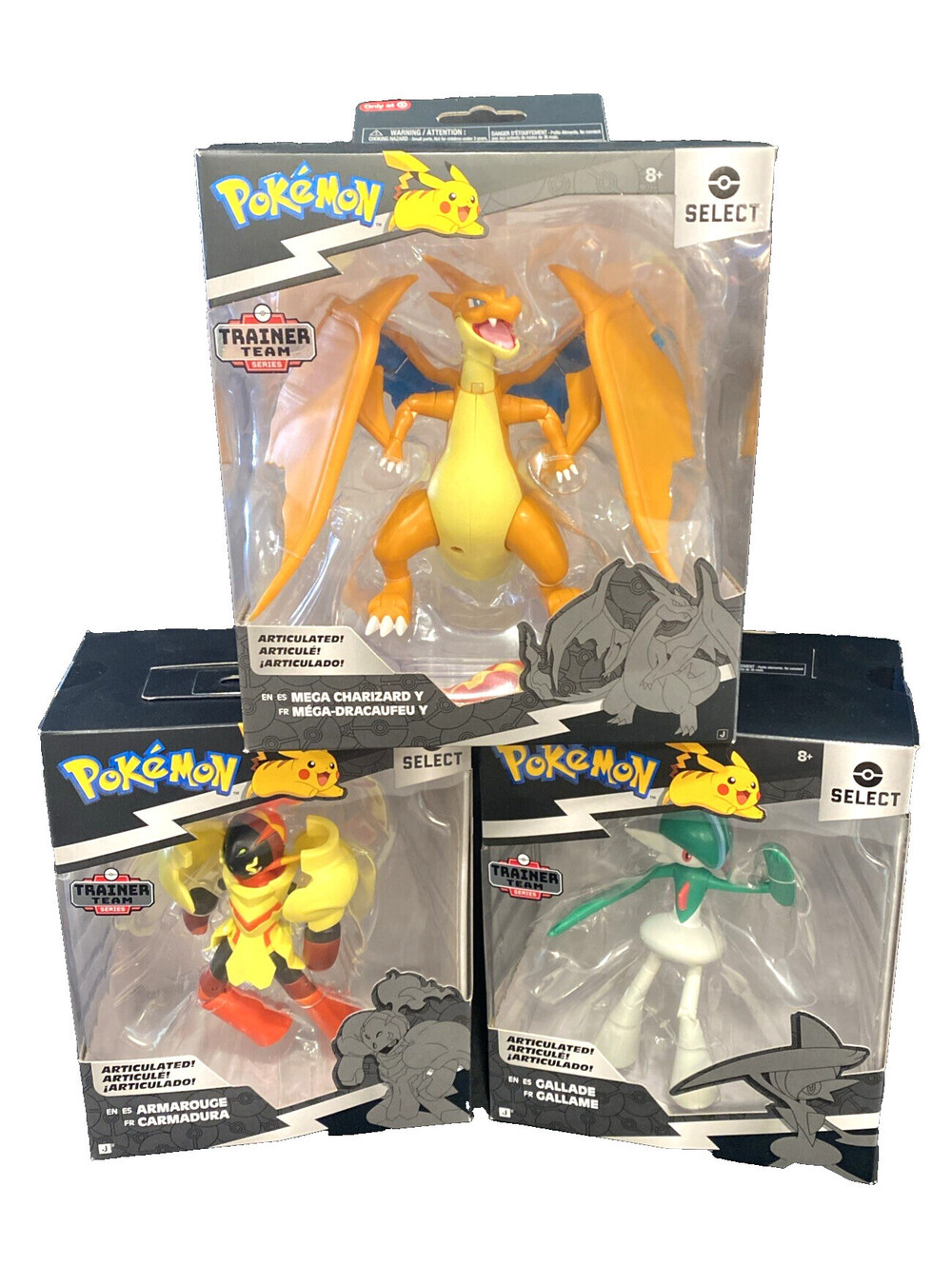 Pokemon Select Trainer Team Figure Lot Mega Charizard Y Gallade Armarouge NIB